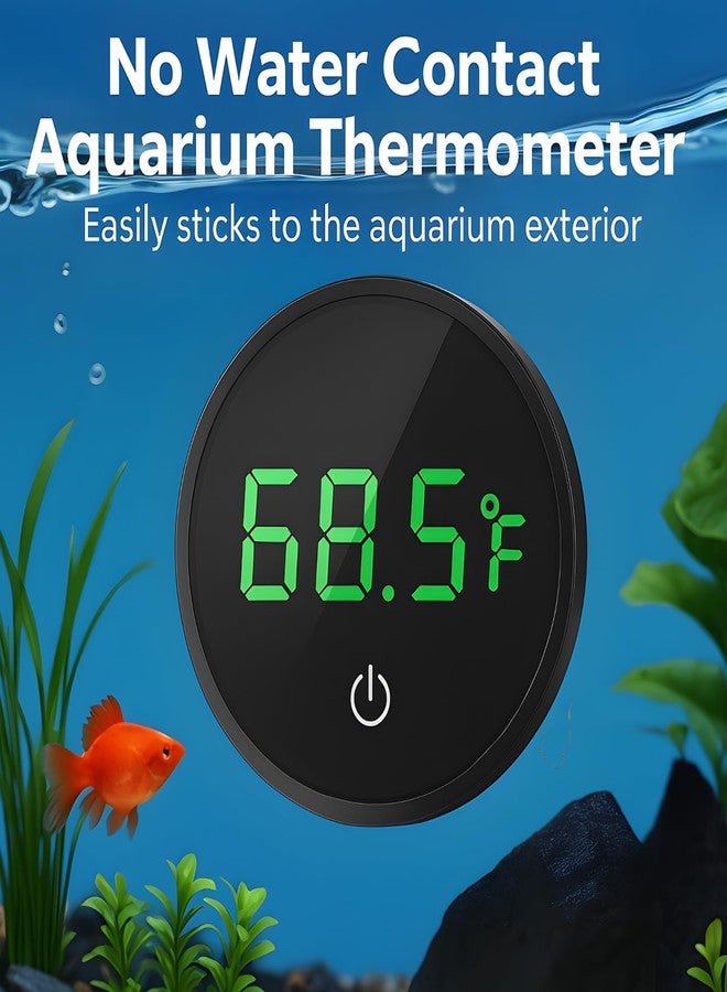 CTWPets Digital Fish Tank Thermometer, LED Display, ±0.9°F Accuracy, for Aquarium, Fish, Axolotl, Turtle - Image 2